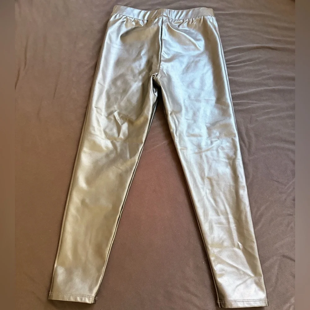 GAP Kids black faux leather Leggings